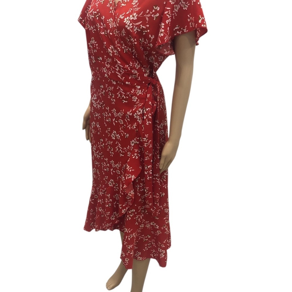 Women’s Summer V-Neck Wrap Style Dress - Picture 9 of 13